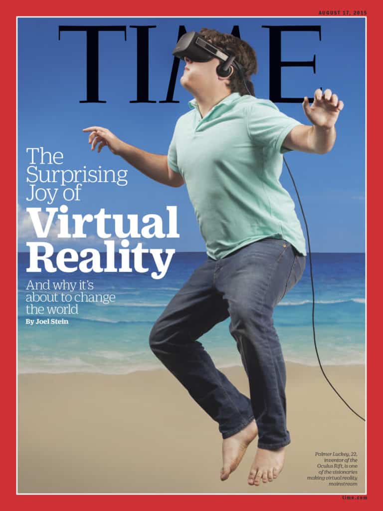 Palmer Lucky on the cover of Time magazine